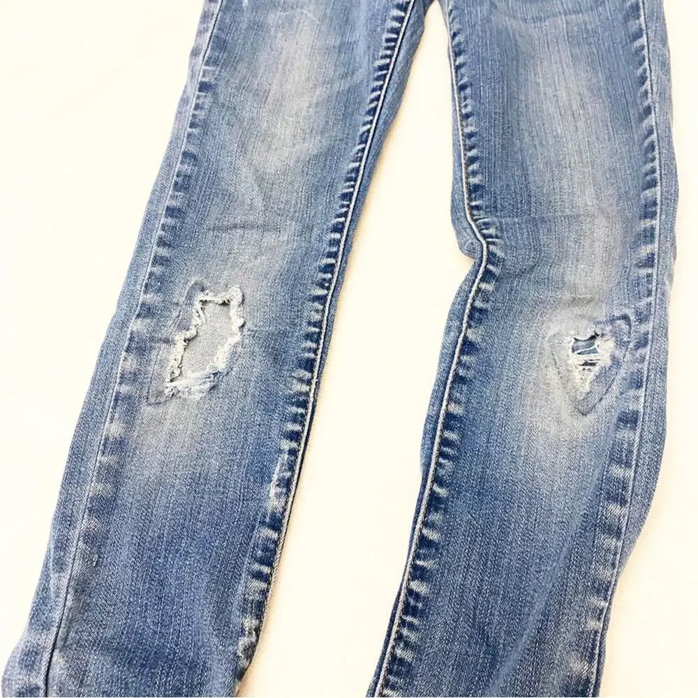 Girl's Blank NYC distressed jeans sz 8 Skinny Fit Distressed Jeans